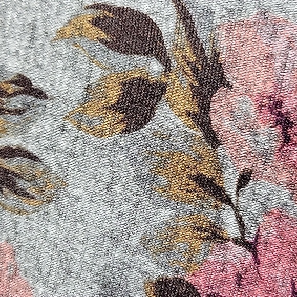 Maurices Hoodie Full Zip size Medium Floral Gray - Picture 5 of 9